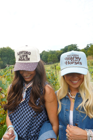 Hold My Horses - Denim Trucker Hat by KenzKustomz, view 13