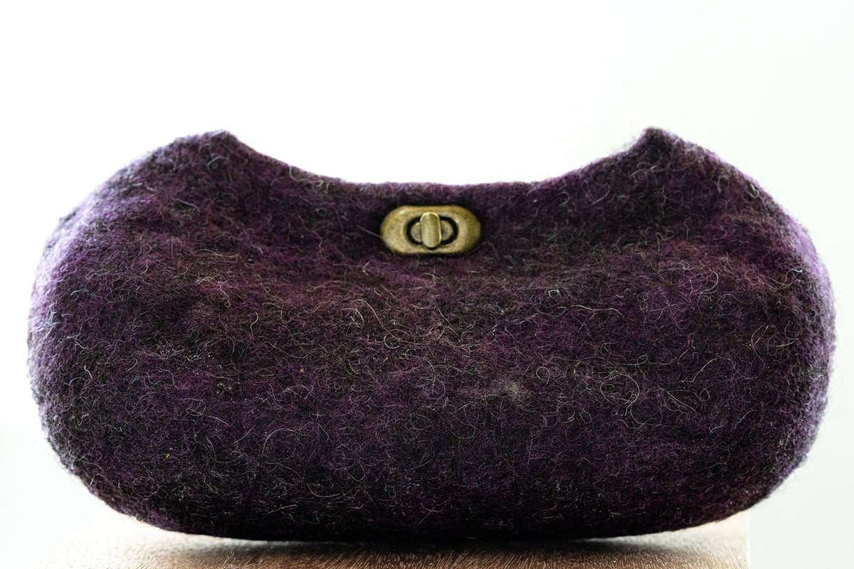 The Frances Handbag handcrafted wool bag by Comfy Bear Home