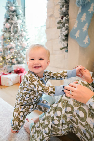 Deck the Halls - Bamboo Sleeper by KenzKustomz, children's boutique clothing detail photo 3