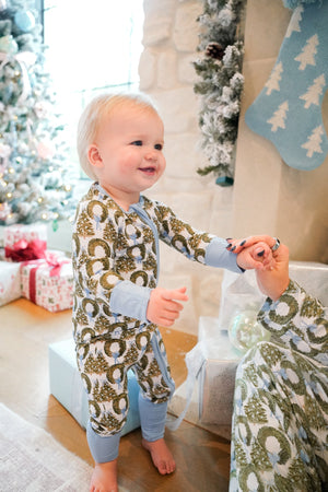 Deck the Halls - Bamboo Sleeper by KenzKustomz, children's boutique clothing detail photo 5