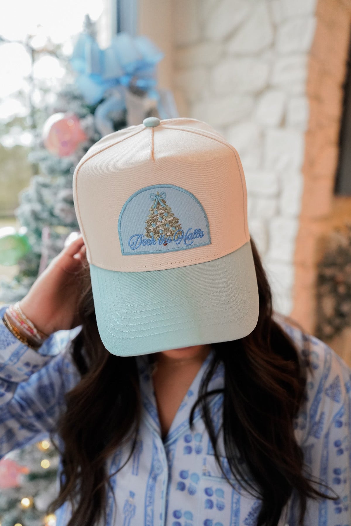 Deck the Halls Trucker Hat by KenzKustomz, view 10