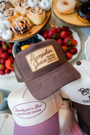 Pumpkin Spice Trucker Hat by KenzKustomz, view 1