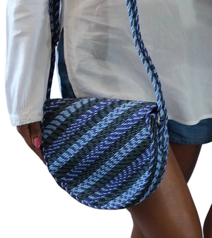 Half Moon Bag handwoven rope bag by Nomadic State of Mind, view 8