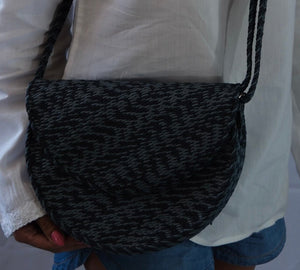 Half Moon Bag handwoven rope bag by Nomadic State of Mind, view 10