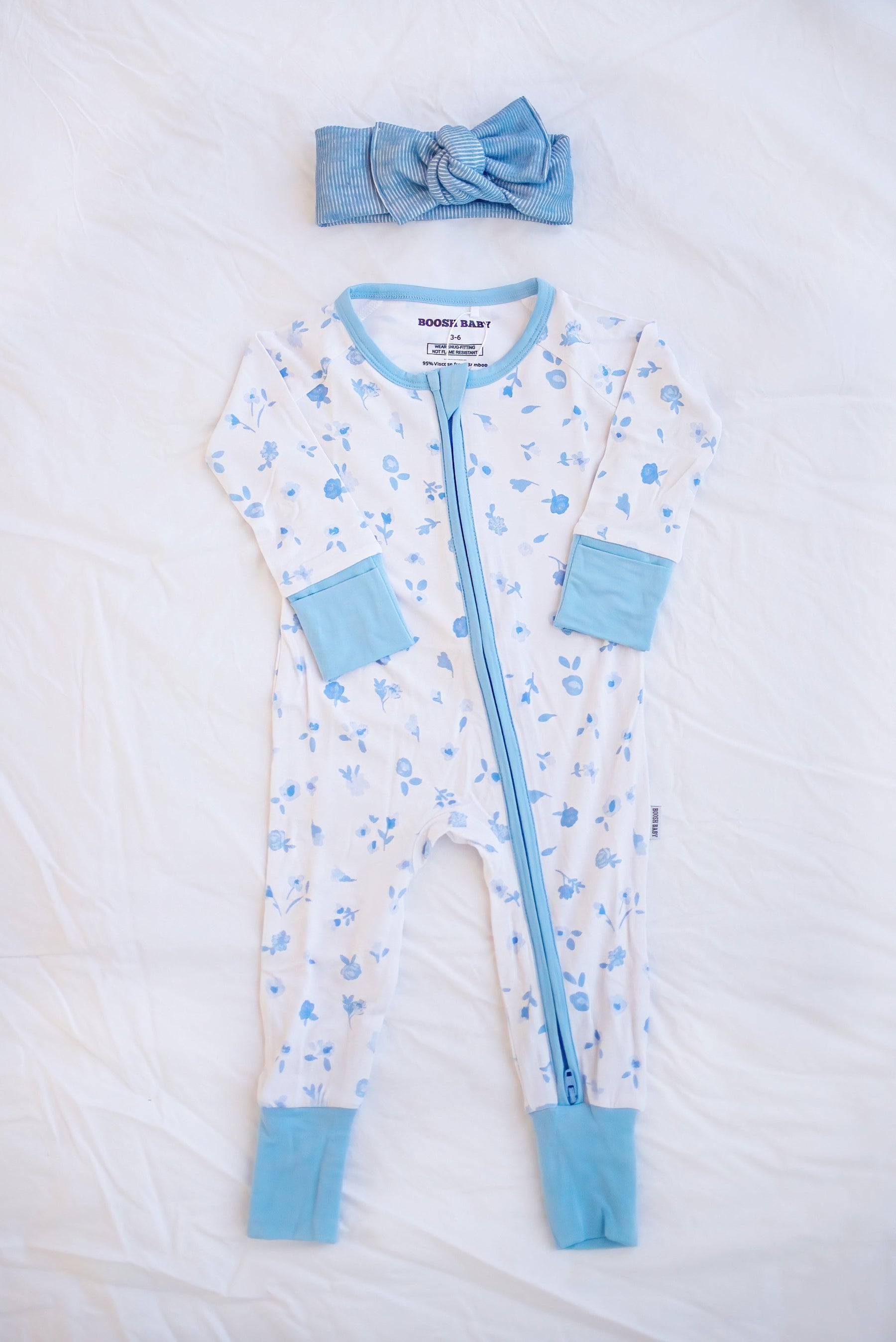Ditsy Blue Floral Zippy by Boosh Baby image 4