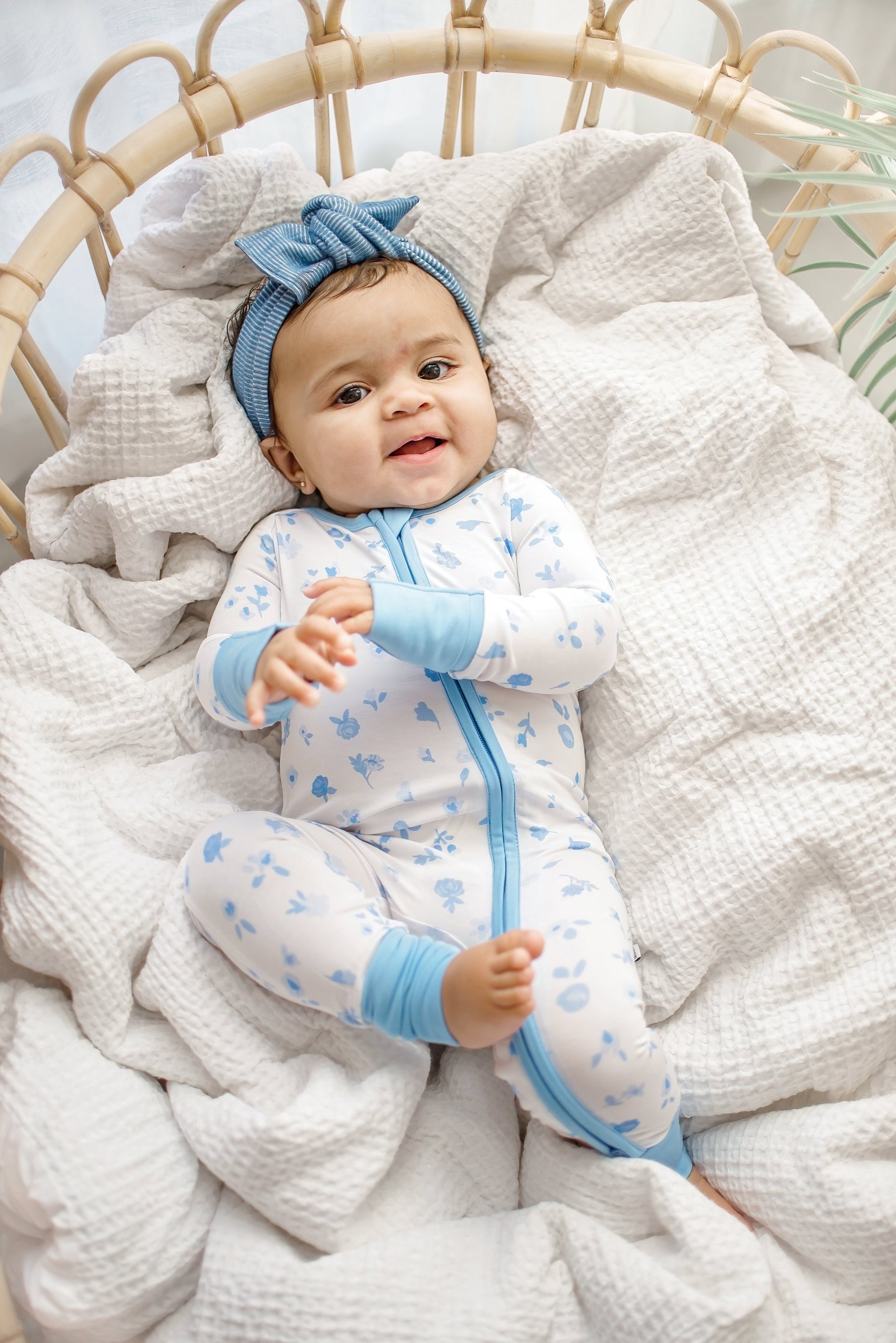 Ditsy Blue Floral Zippy by Boosh Baby image 1