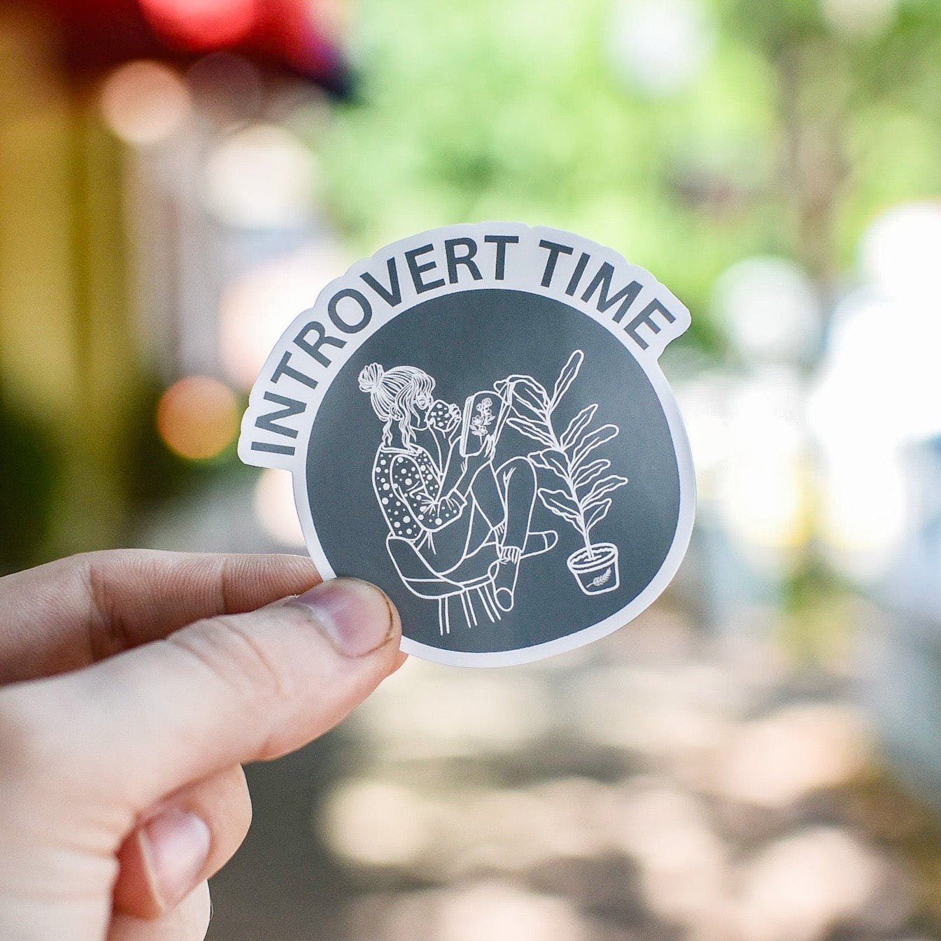 Introvert Time - Sticker by Still Magnolia, vinyl decal main product photo