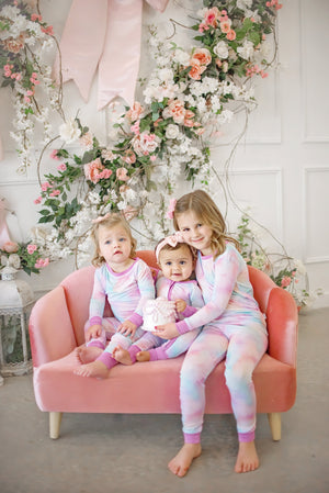 Cotton Candy Tie Dye | Two-Piece Pajama Set by Boosh Baby image 6