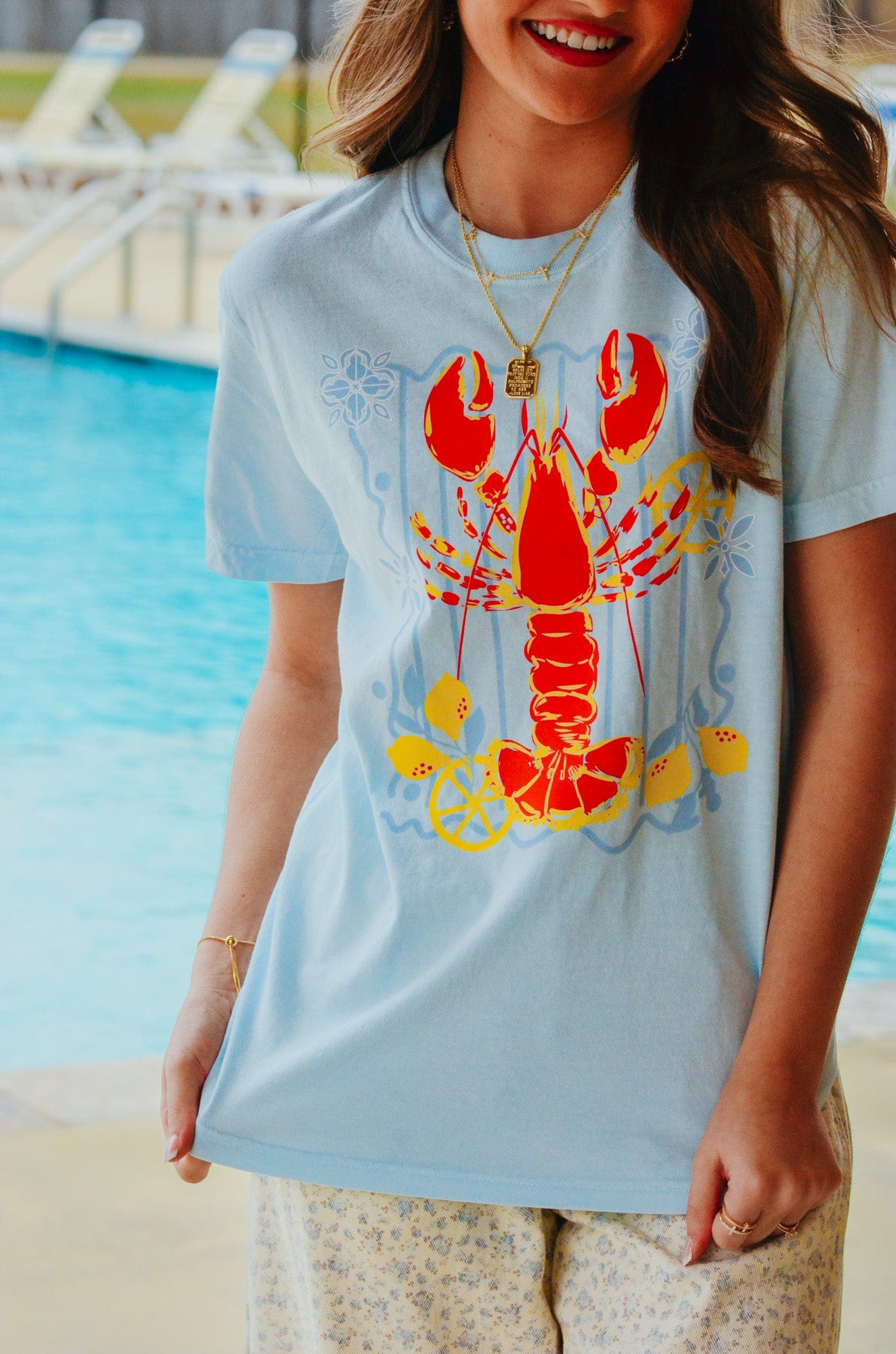 Lobster Life Light Blue Tee