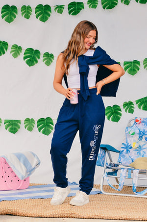 Sun Sea Sand Navy Joggers