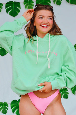 Nicer When I’m Tan Hoodie by Southern Bliss Company, Southern lifestyle apparel detail photo 3