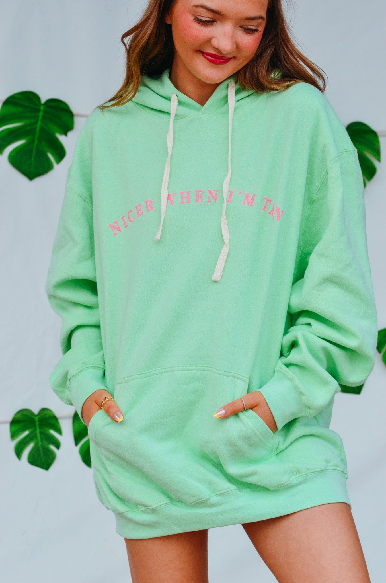 Nicer When I’m Tan Hoodie by Southern Bliss Company, Southern lifestyle apparel detail photo 7