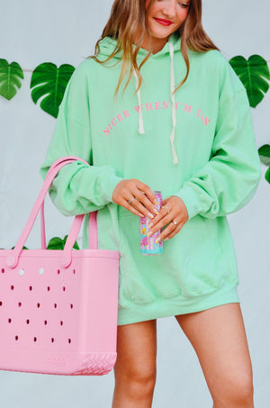 Nicer When I’m Tan Hoodie by Southern Bliss Company, Southern lifestyle apparel detail photo 4