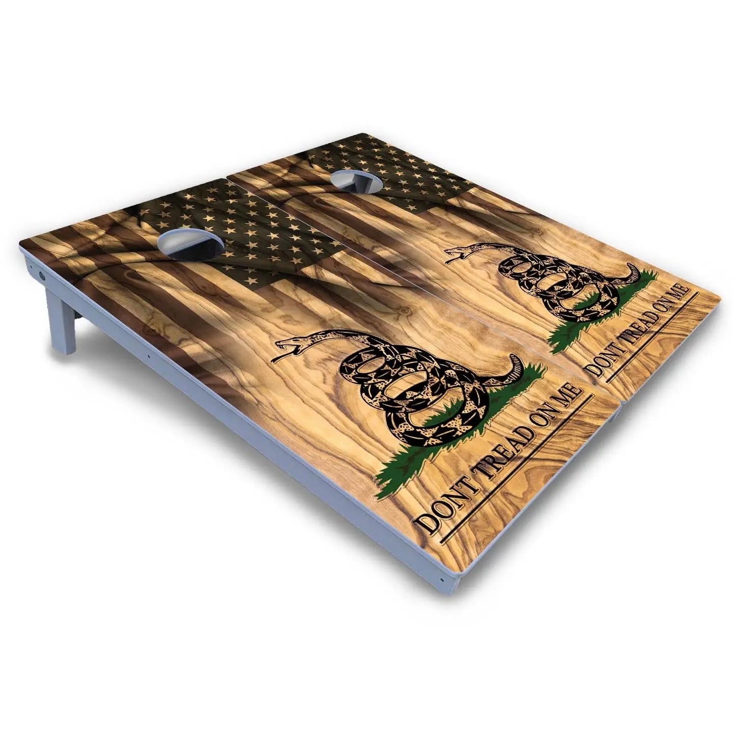 DTOM Flag 3 Cornhole Boards - All Weather Series by Cornhole Solutions, custom cornhole board detail photo 3