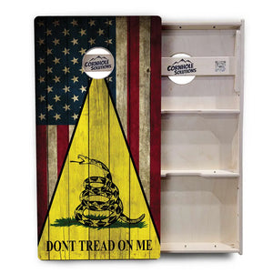 DTOM Rustic Triangle Cornhole Boards - Professional Tournament Series by Cornhole Solutions, custom cornhole board detail photo 3