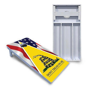 DTOM Yellow Triangle Cornhole Boards - All Weather Series by Cornhole Solutions, custom cornhole board main product photo