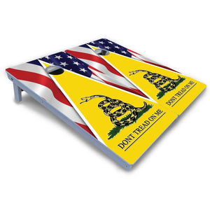 DTOM Yellow Triangle Cornhole Boards - All Weather Series by Cornhole Solutions, custom cornhole board detail photo 3
