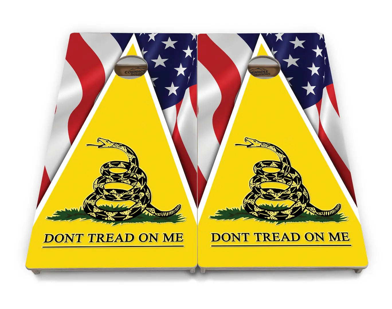 DTOM Yellow Triangle Cornhole Boards - Professional Tournament Series by Cornhole Solutions, custom cornhole board detail photo 4