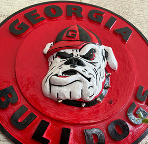 OG Georgia Bulldogs 3D Wall Sign with Steel Spiked Collar