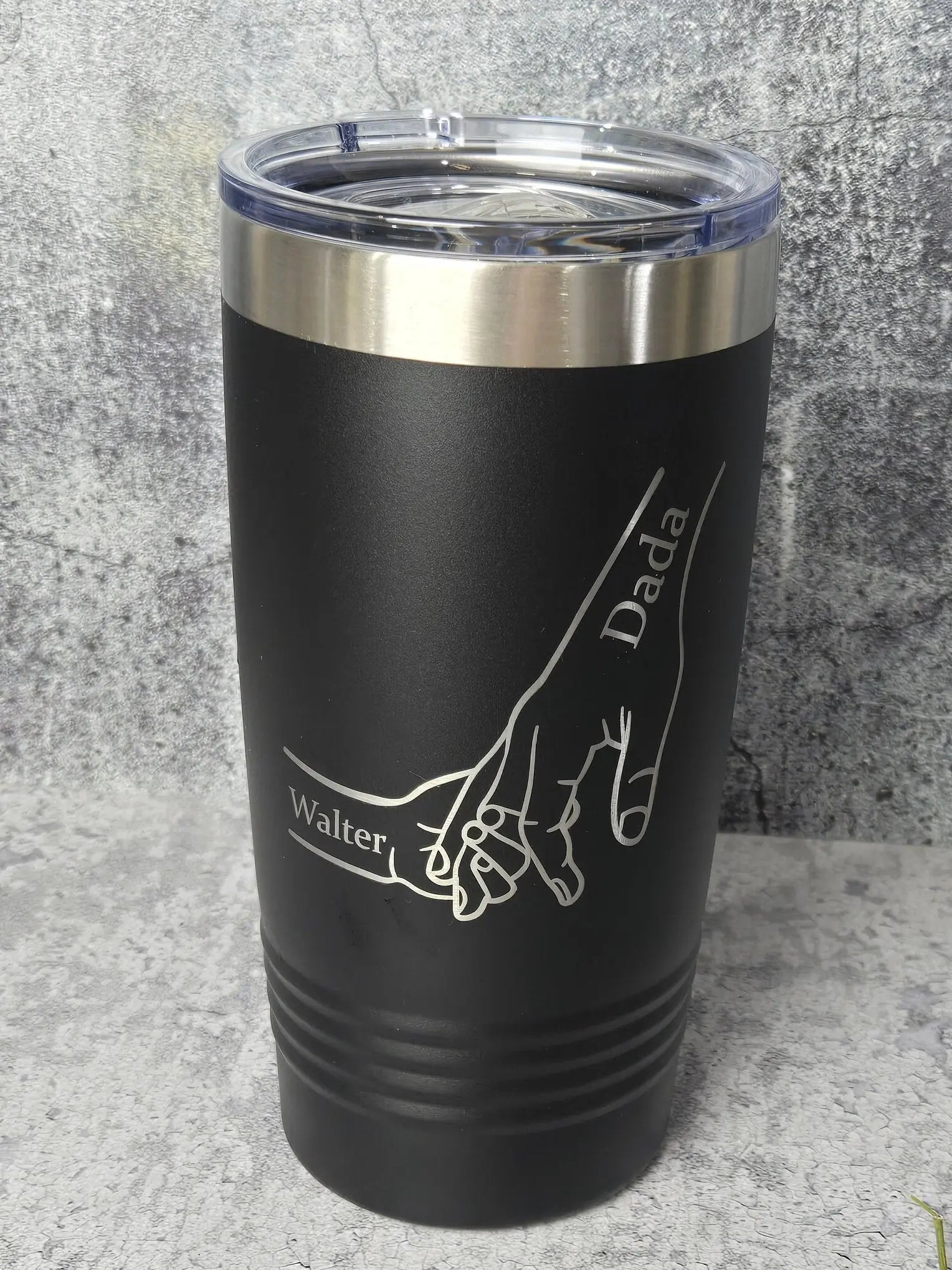Dad Fist Bump Kids Names by EverLee Creations, custom tumbler detail photo 7
