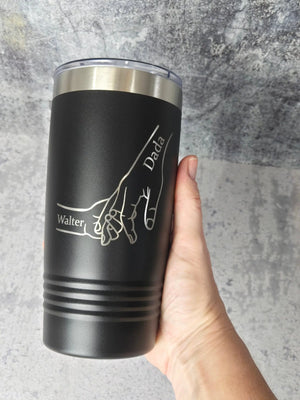 Dad Fist Bump Kids Names by EverLee Creations, custom tumbler detail photo 8