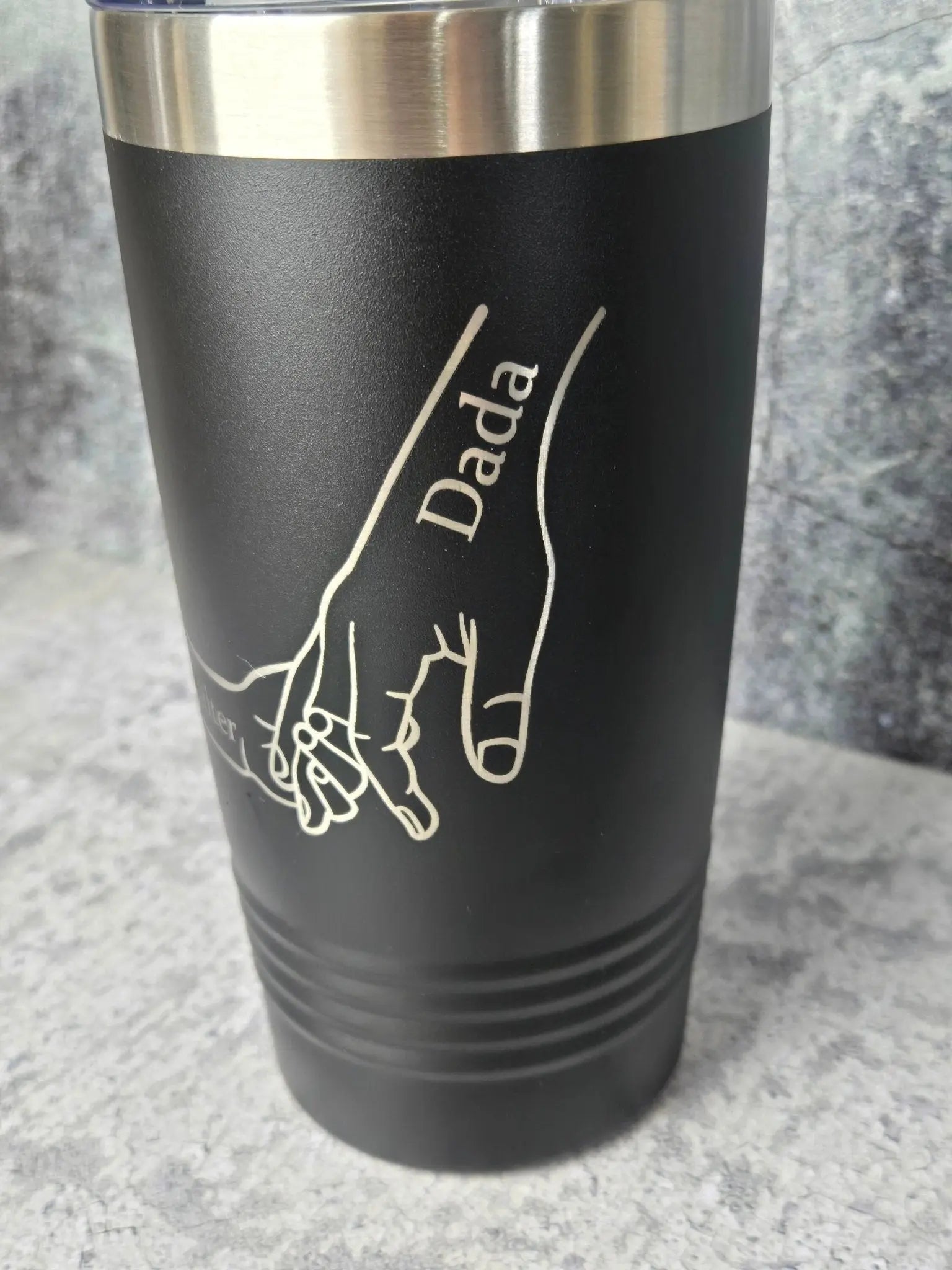 Dad Fist Bump Kids Names by EverLee Creations, custom tumbler detail photo 9