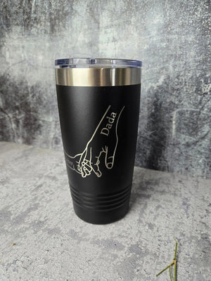 Dad Fist Bump Kids Names by EverLee Creations, custom tumbler detail photo 10