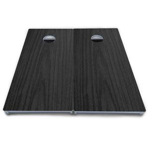 Dark Grey Wood Cornhole Boards - All Weather Series by Cornhole Solutions, custom cornhole board detail photo 5
