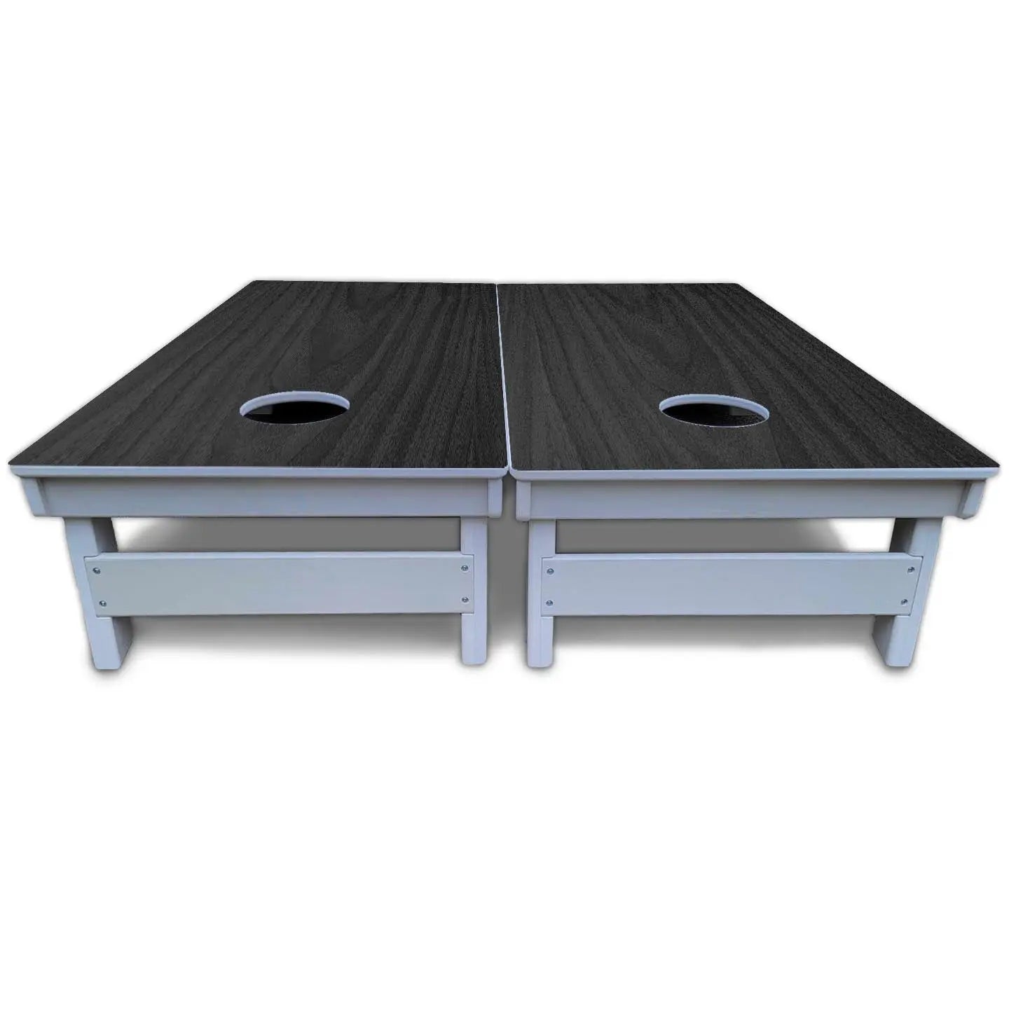 Dark Grey Wood Cornhole Boards - All Weather Series by Cornhole Solutions, custom cornhole board detail photo 6