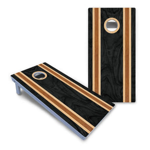 Dark Wood Cornhole Boards - All Weather Series by Cornhole Solutions, custom cornhole board detail photo 2