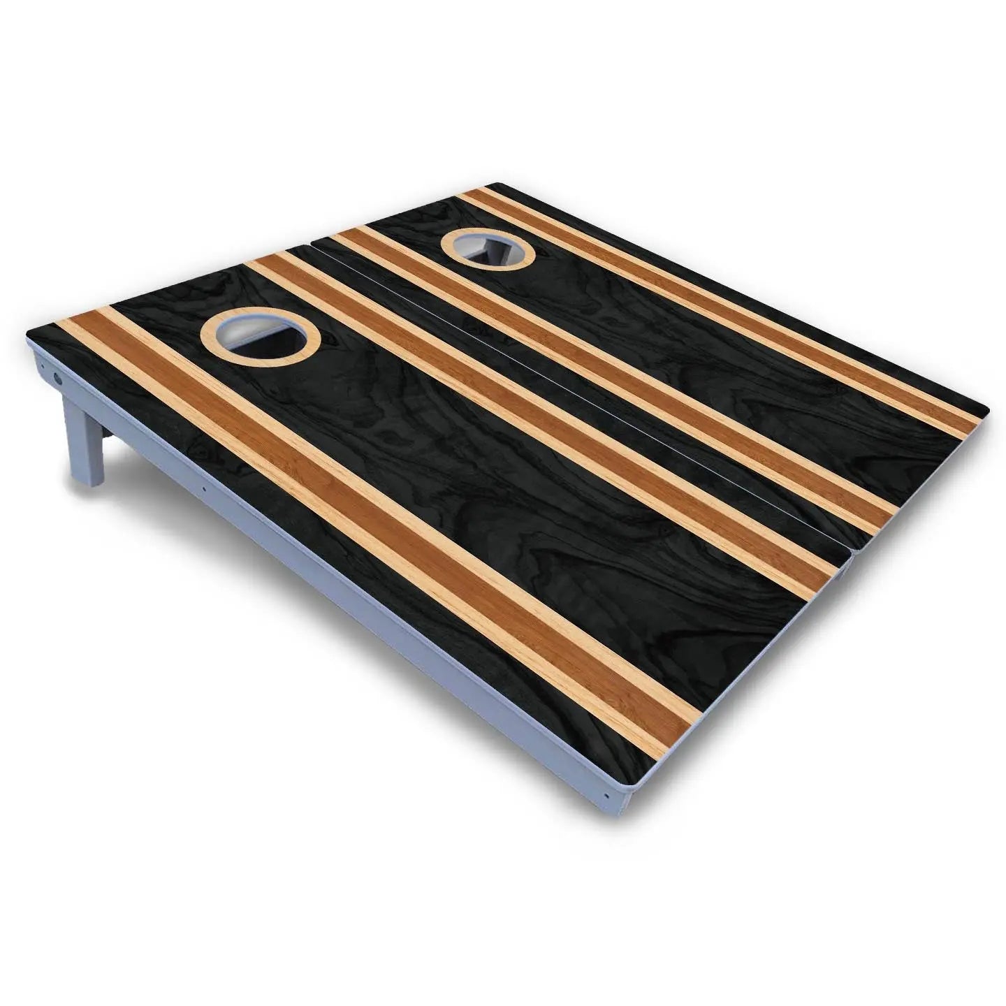 Dark Wood Cornhole Boards - All Weather Series by Cornhole Solutions, custom cornhole board detail photo 3