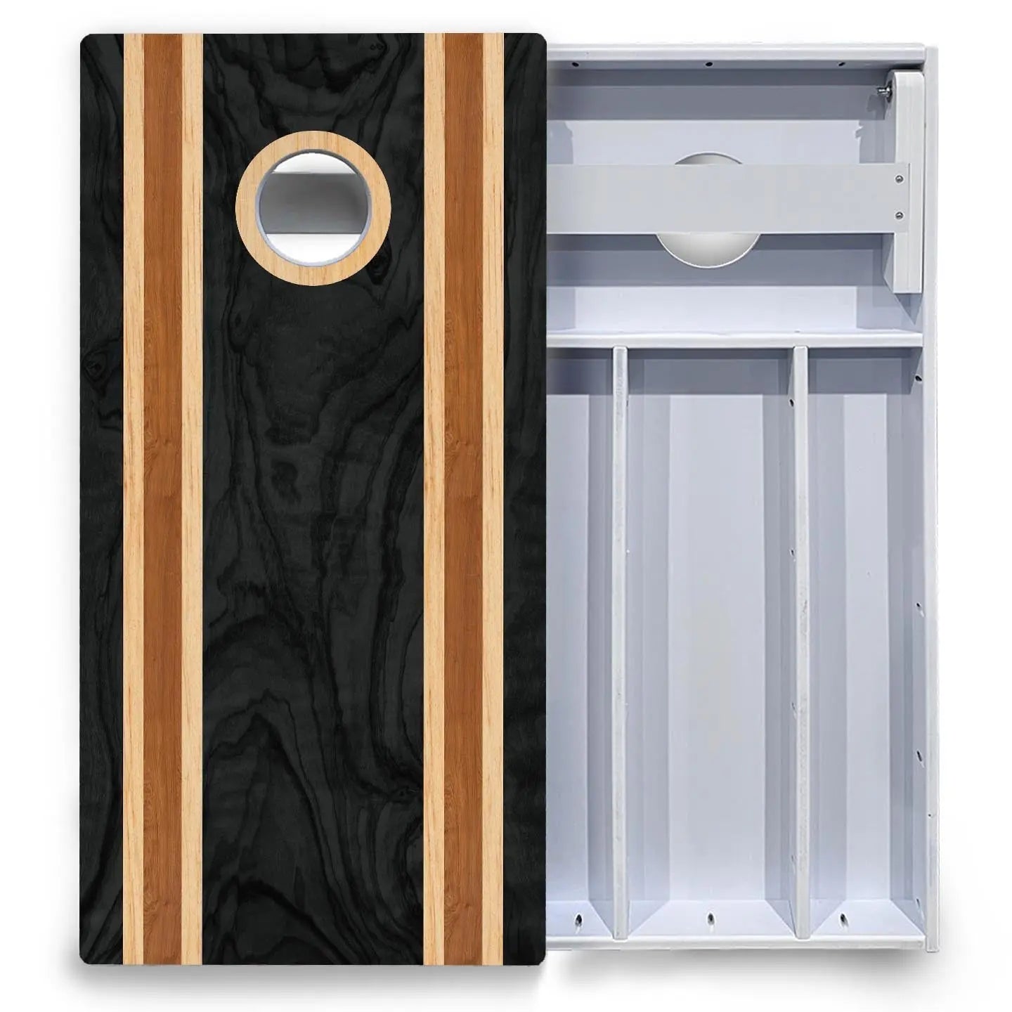 Dark Wood Cornhole Boards - All Weather Series by Cornhole Solutions, custom cornhole board detail photo 5