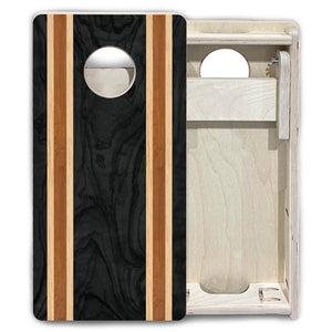 Dark Wood Stripe - Mini or Vacation Size Cornhole Boards by Cornhole Solutions, custom cornhole board detail photo 6
