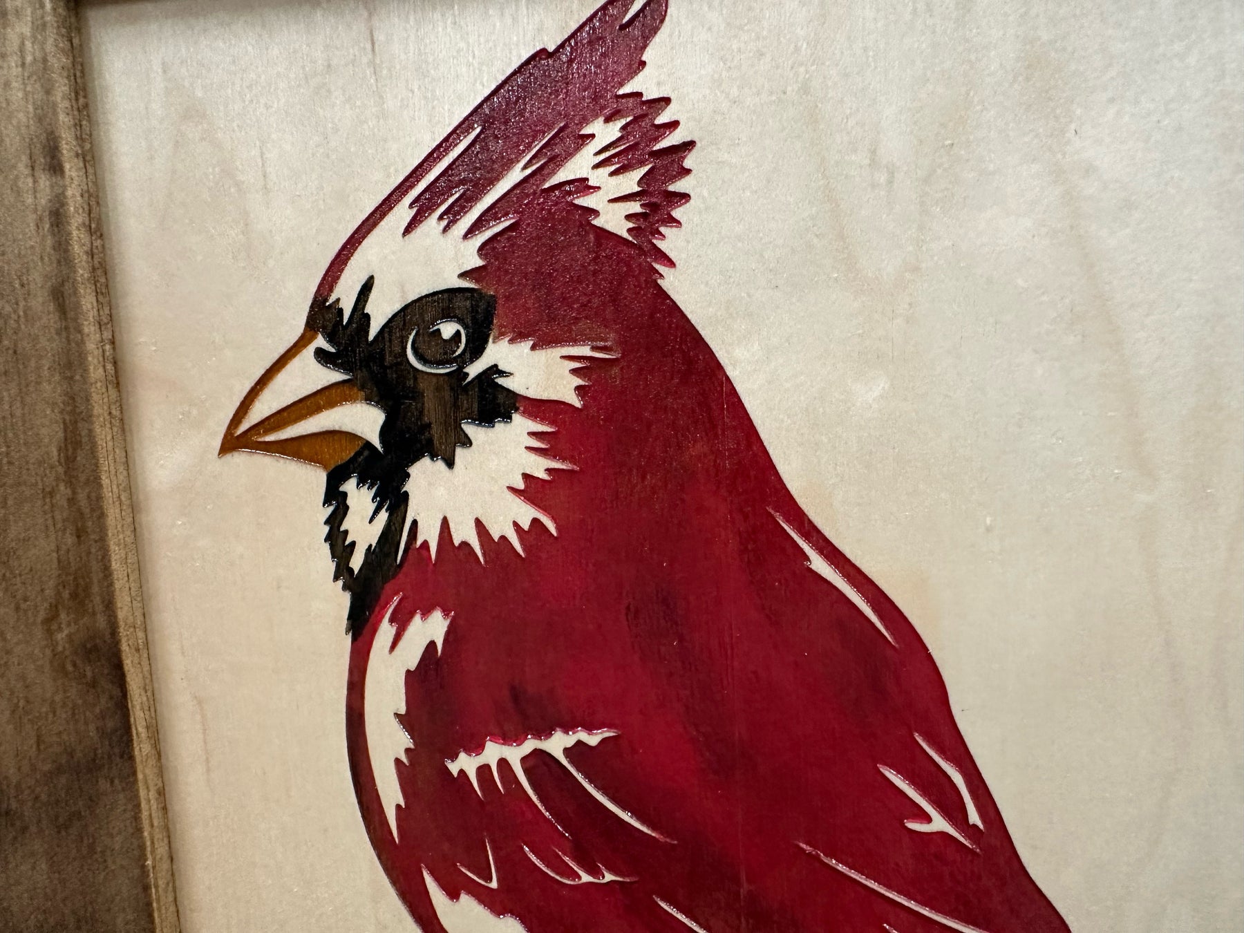 Red Cardinal Bird Gun Concealment Furniture - Handcrafted Hidden Gun Storage Wall Decor - Hidden Gun Shelf with Magnetic Lock for Quick Access