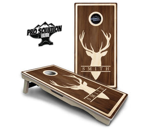 Deer Head Name Cornhole Boards - Pro Solution Elite Series by Cornhole Solutions, custom cornhole board detail photo 2