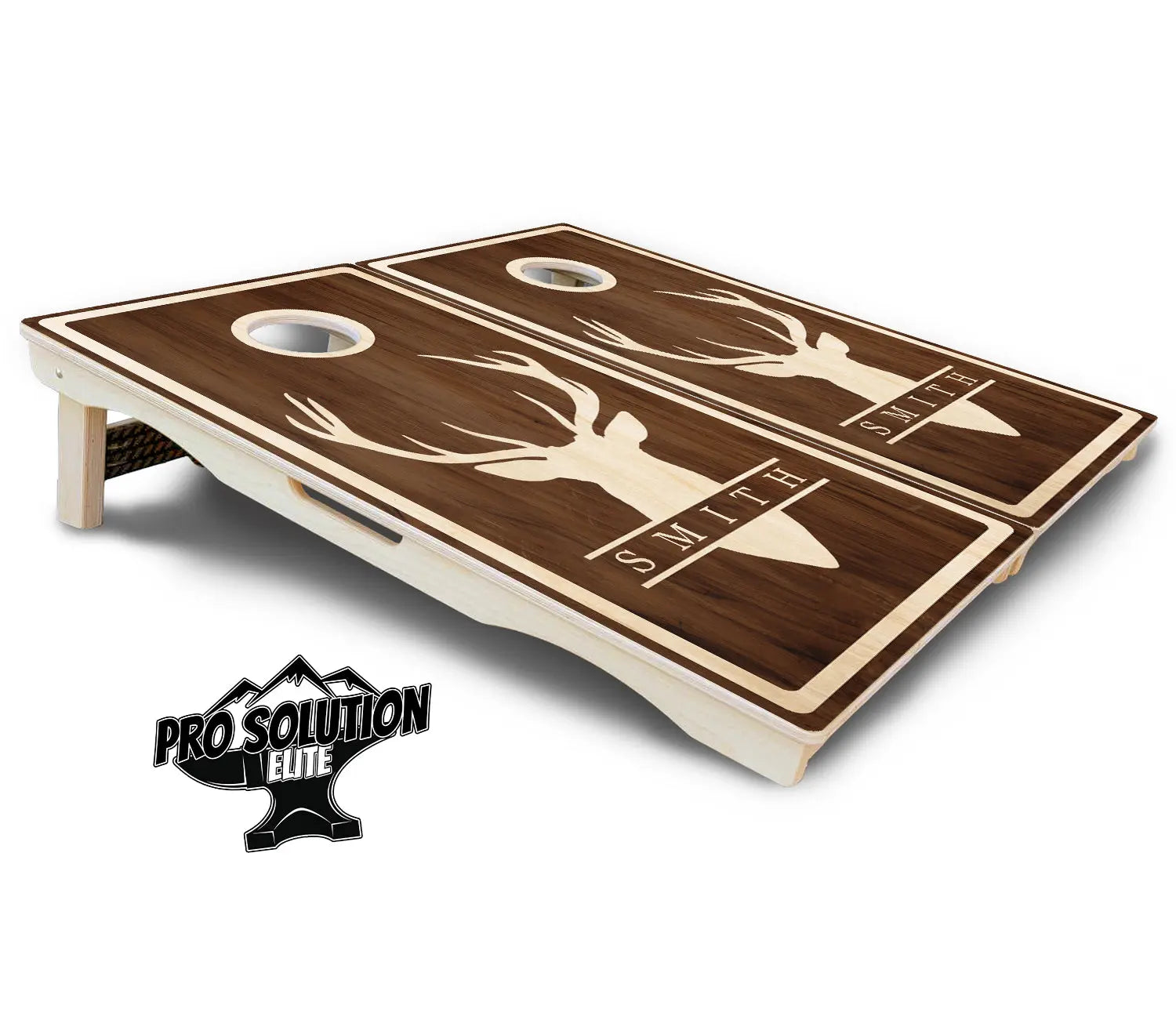 Deer Head Name Cornhole Boards - Pro Solution Elite Series by Cornhole Solutions, custom cornhole board detail photo 5