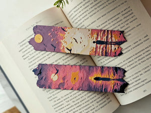 Depths of Reflection Bookmark Set (2-Pack) – Ocean Sunset Bookmarks by The Tween Space, paper gift detail photo 3