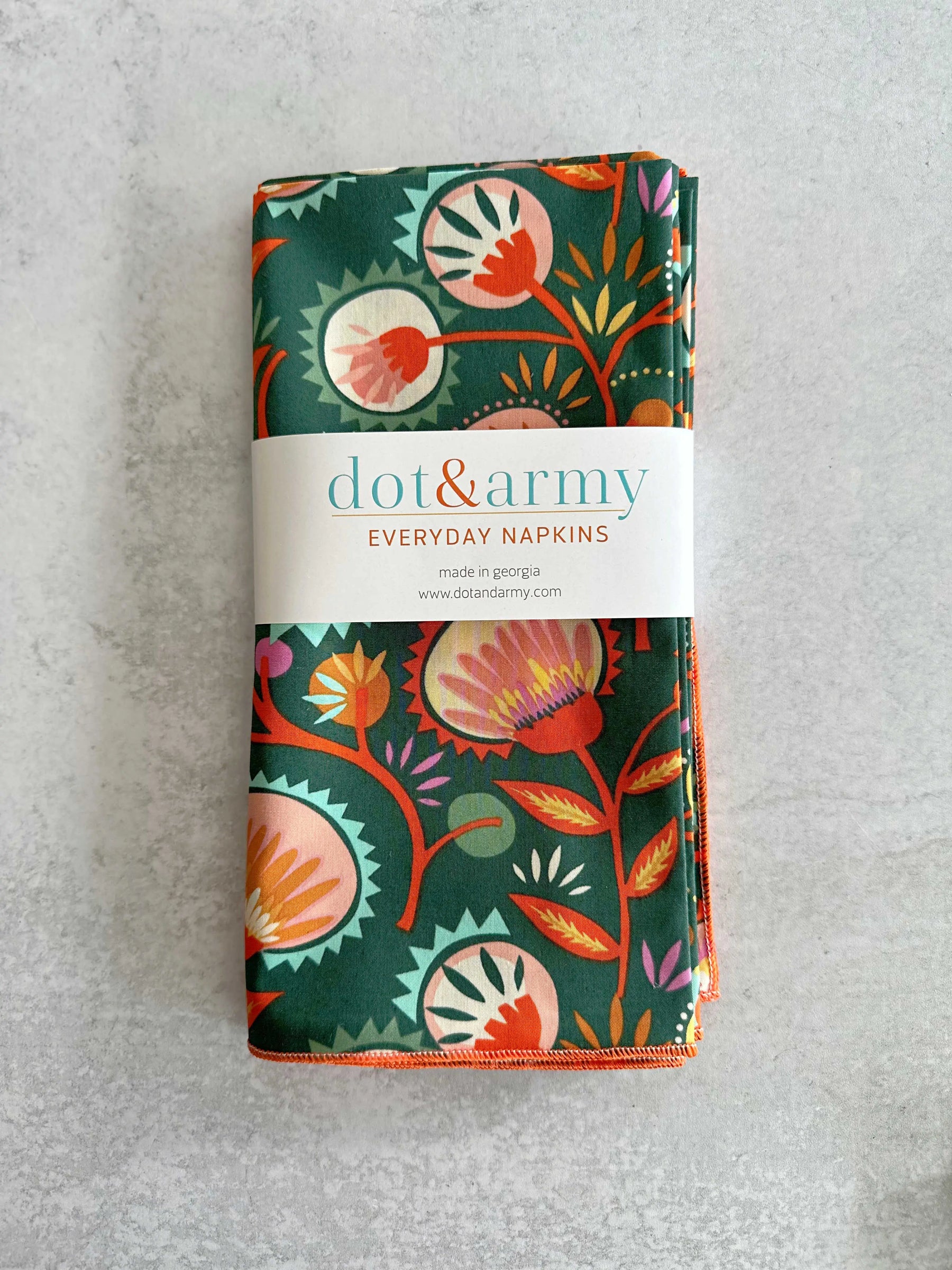 Desert Bloom Cloth Napkins, set of four by Dot and Army, cloth napkins detail photo 2
