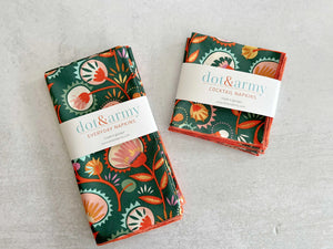 Desert Bloom Cloth Napkins, set of four by Dot and Army, cloth napkins detail photo 4