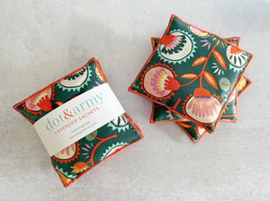 Desert Bloom Lavender Sachets, set of two by Dot and Army, Southern home decor main product photo