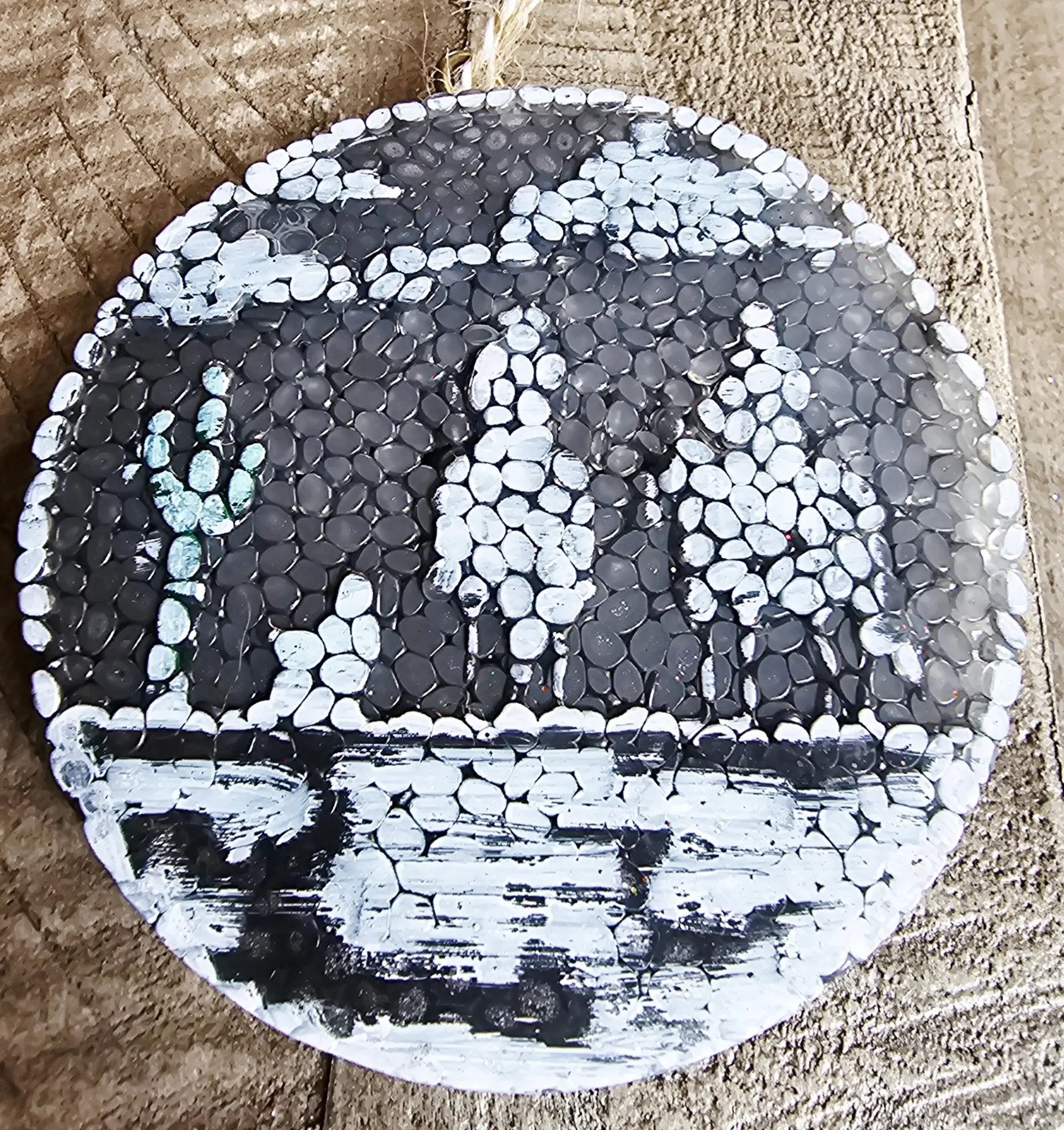 Handmade Cowboy Car Freshie: Western Desert Silhouettes Aroma Bead Air Freshener - 3 Cowboys on Horseback