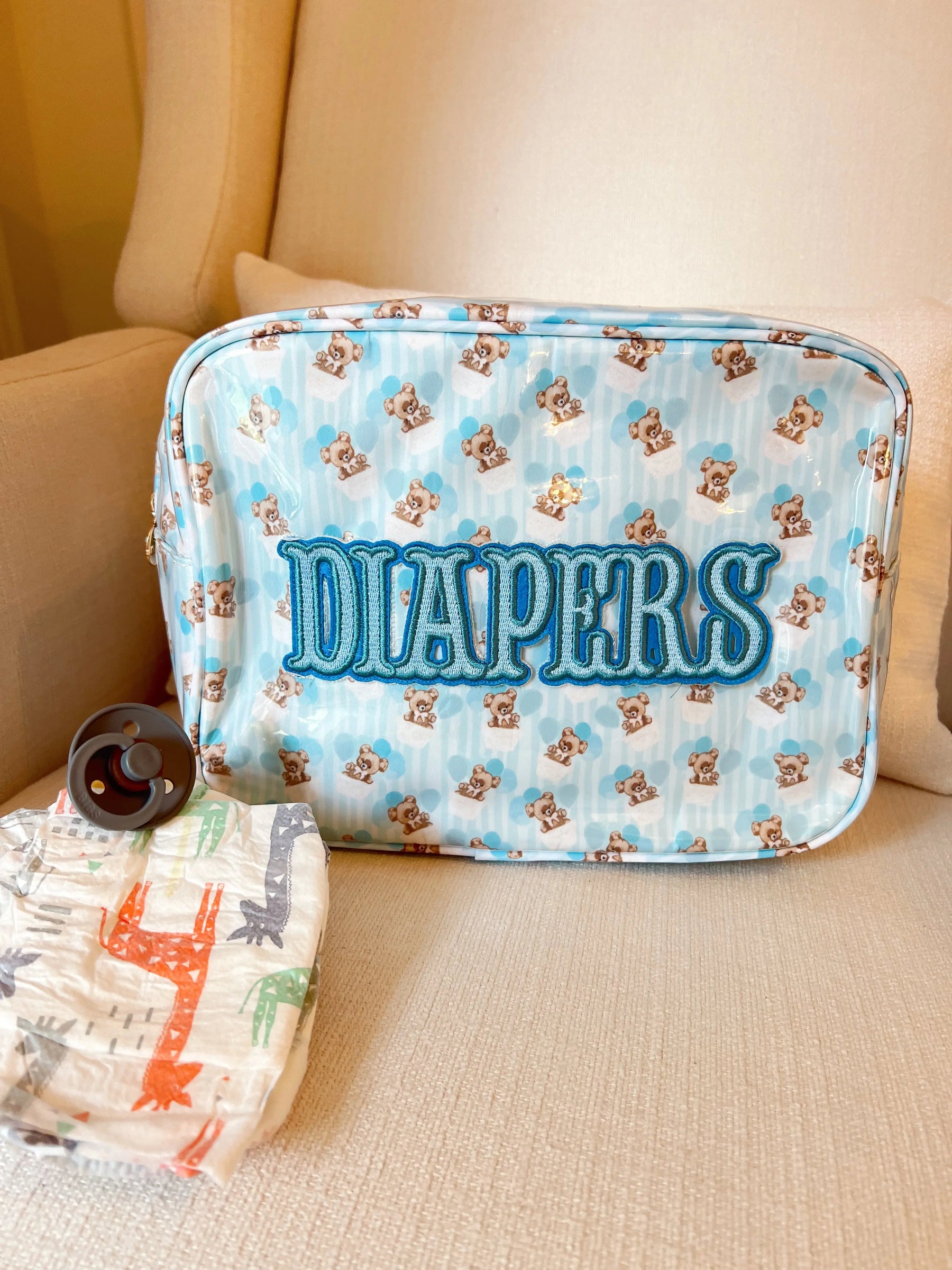 Diapers XL - Clear Coat Bag by KenzKustomz, handmade leather goods detail photo 12