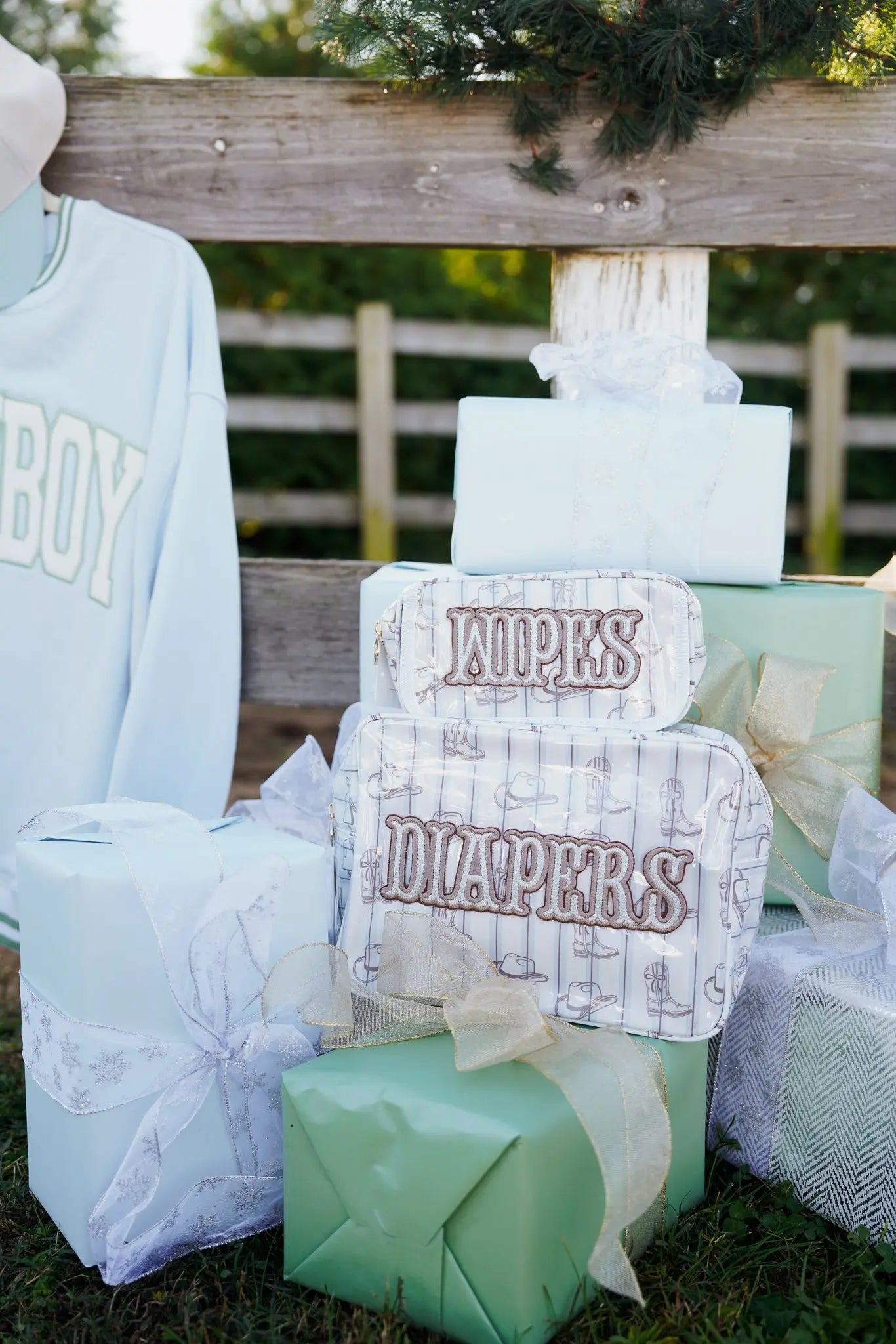 Diapers XL - Western Blues Clear Coat Bag KenzKustomz