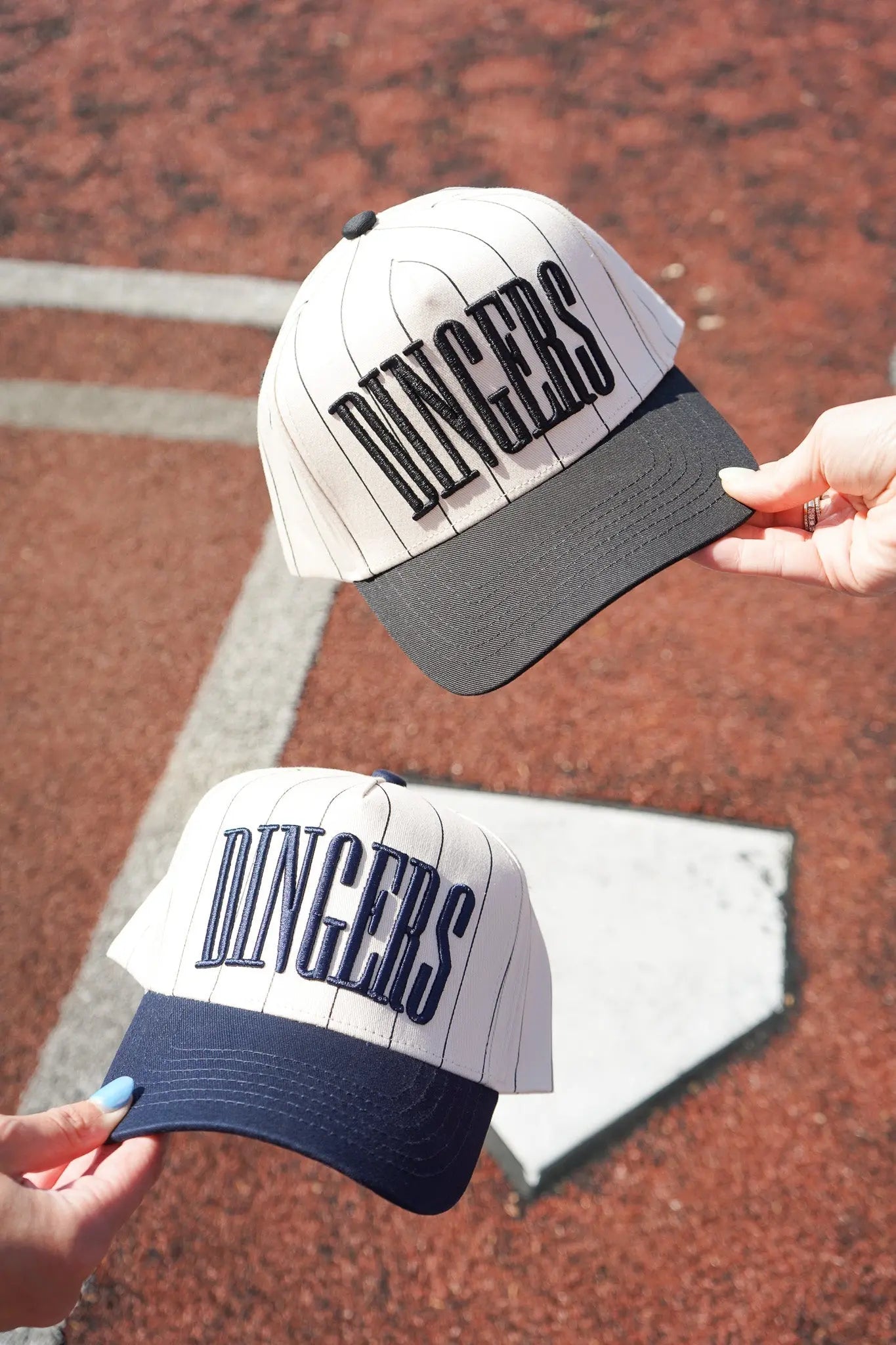 Dingers - Stripe Vintage Trucker Hat by KenzKustomz, Southern lifestyle apparel detail photo 4