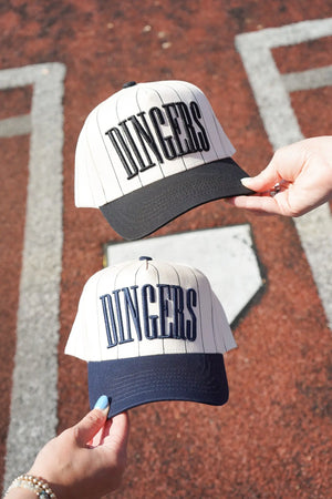 Dingers - Stripe Vintage Trucker Hat by KenzKustomz, Southern lifestyle apparel detail photo 6