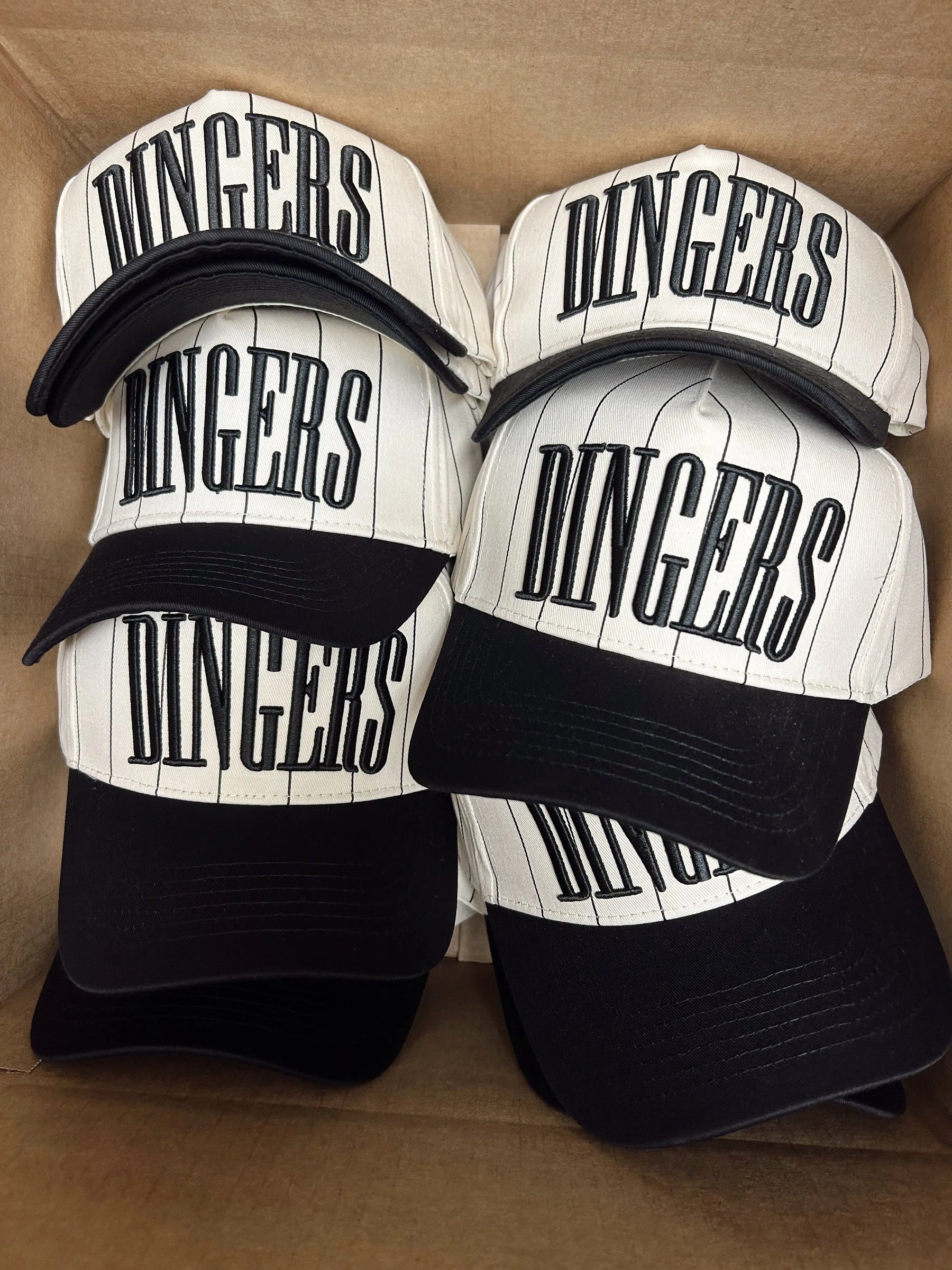Dingers - Stripe Vintage Trucker Hat by KenzKustomz, Southern lifestyle apparel detail photo 9