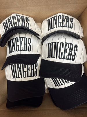 Dingers - Stripe Vintage Trucker Hat by KenzKustomz, Southern lifestyle apparel detail photo 17