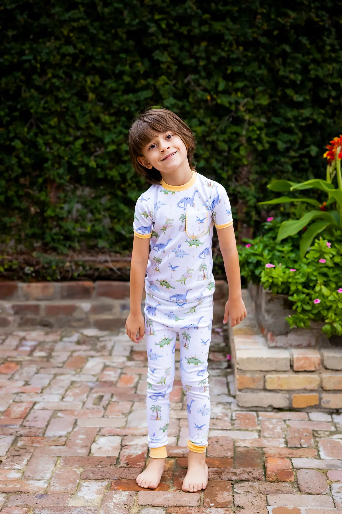 Dino-mite Birthday Organic Cotton Pajamas by Nola Tawk, Southern food gift detail photo 5