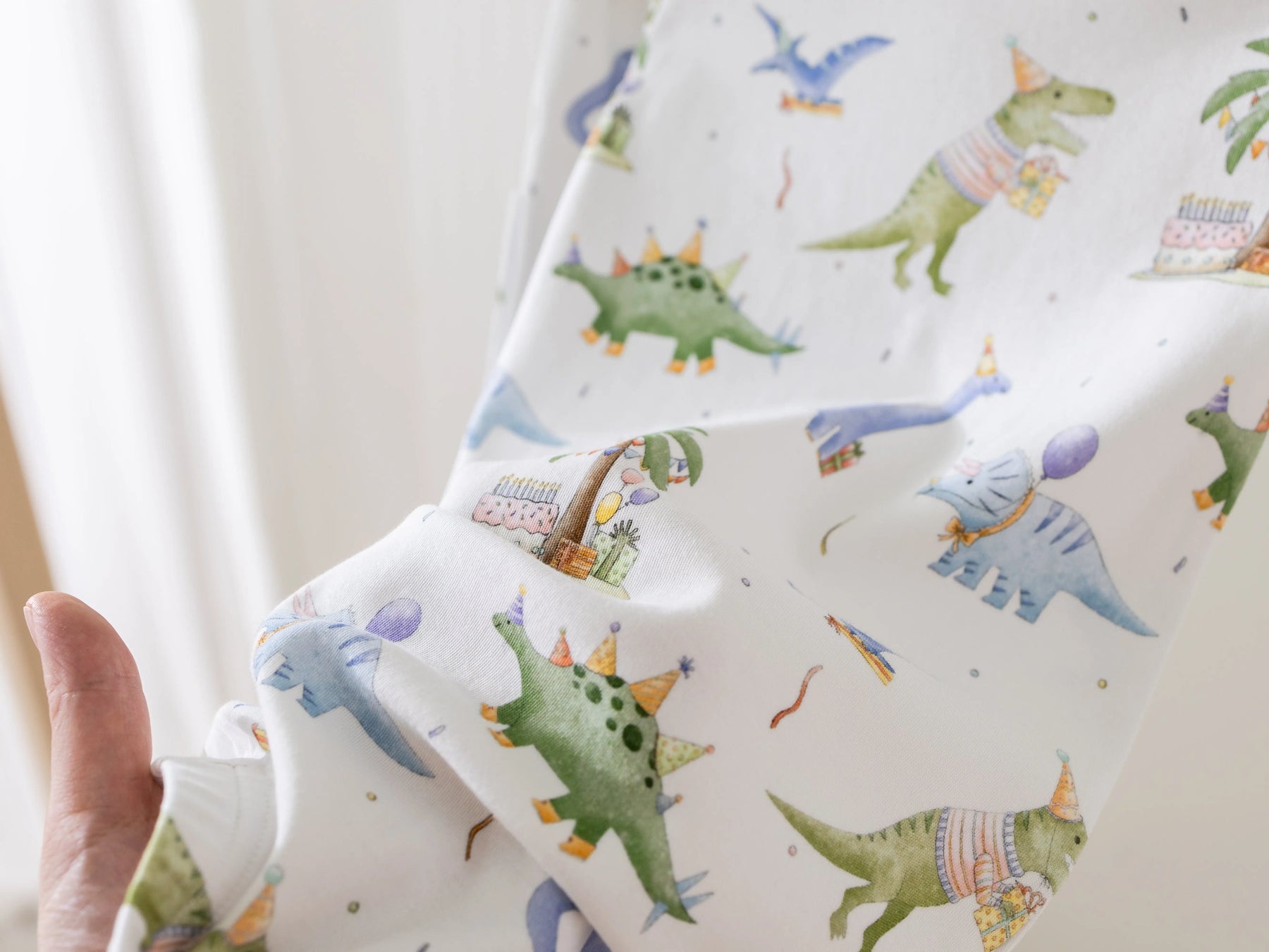 Dino-mite Birthday Organic Cotton Pajamas by Nola Tawk, Southern food gift detail photo 7