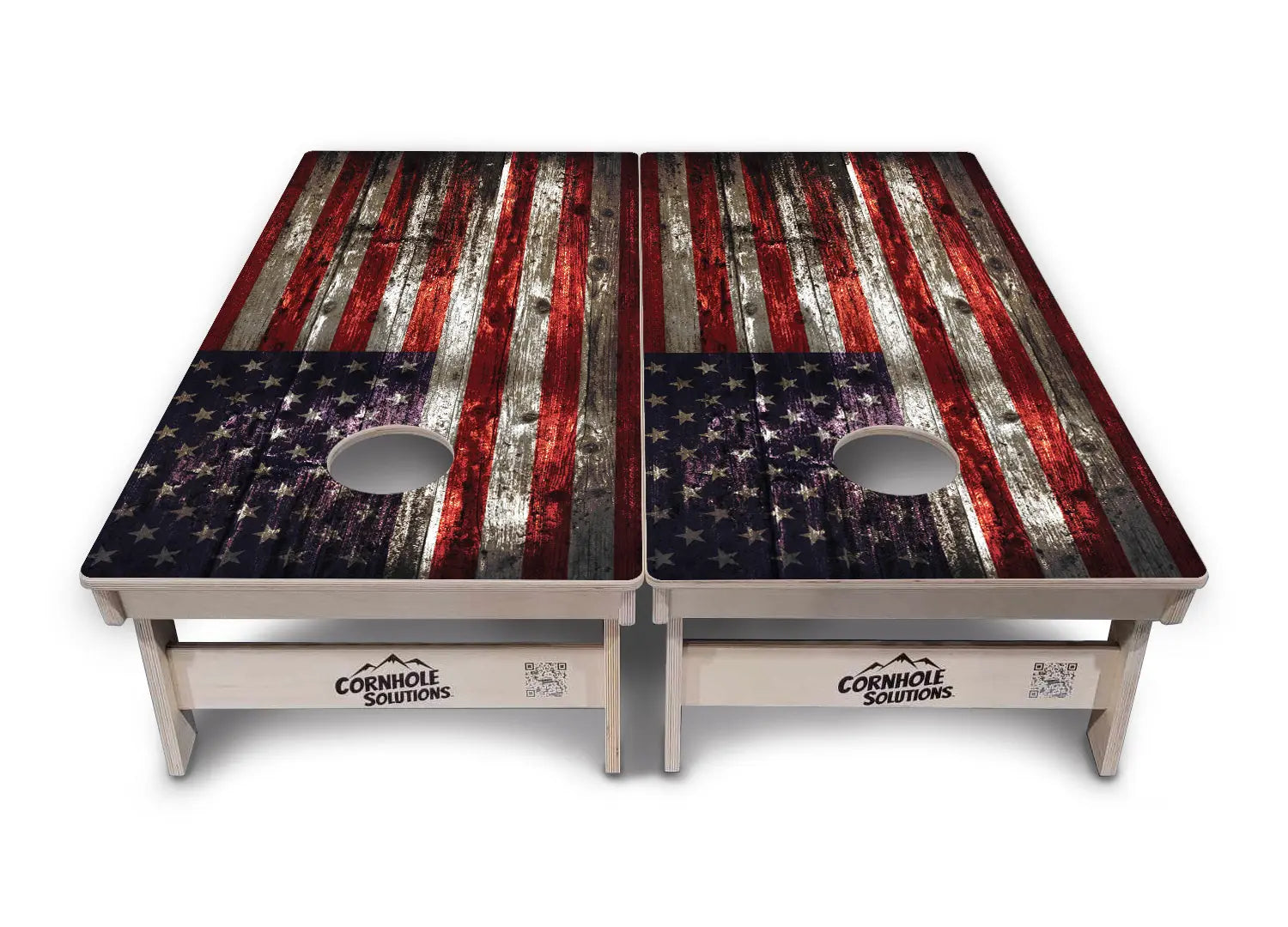 Distressed Flag Cornhole Boards - Professional Tournament Series by Cornhole Solutions, custom cornhole board detail photo 5